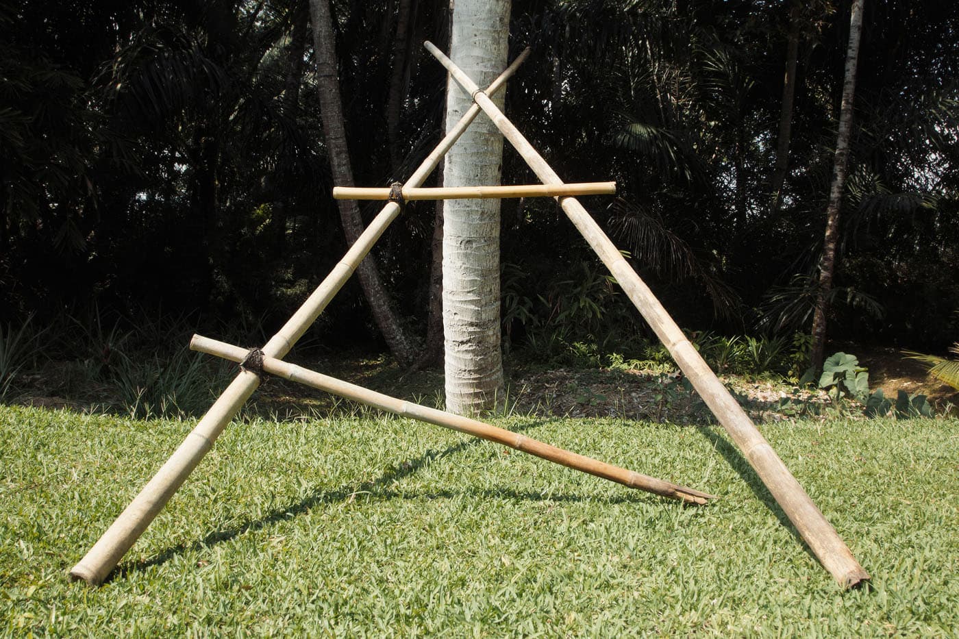 Bamboo A-frame deckchair